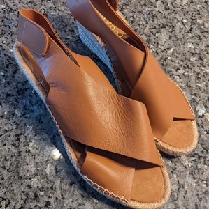 Maypol leather strap espadrille sandals